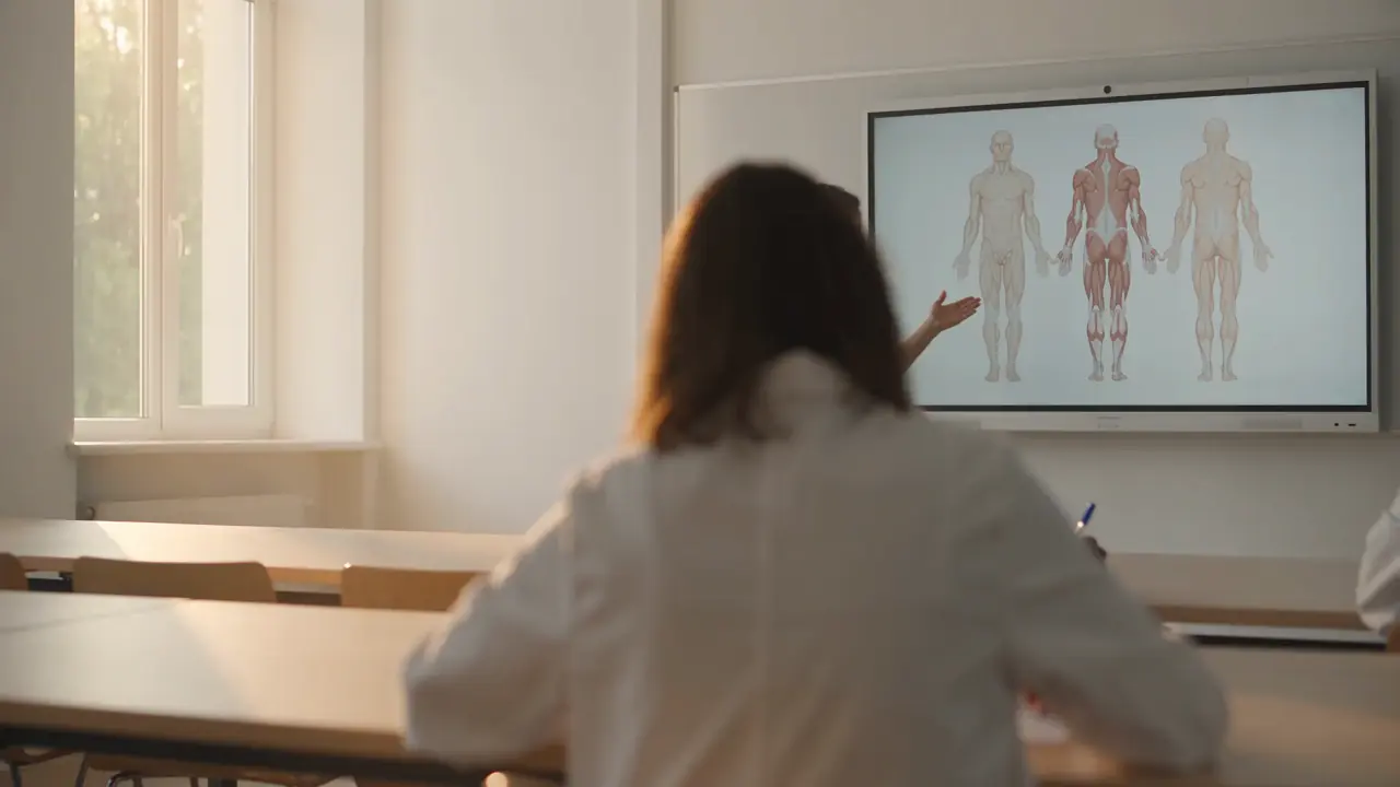 Formatrice AFTE animant la partie théorique en salle